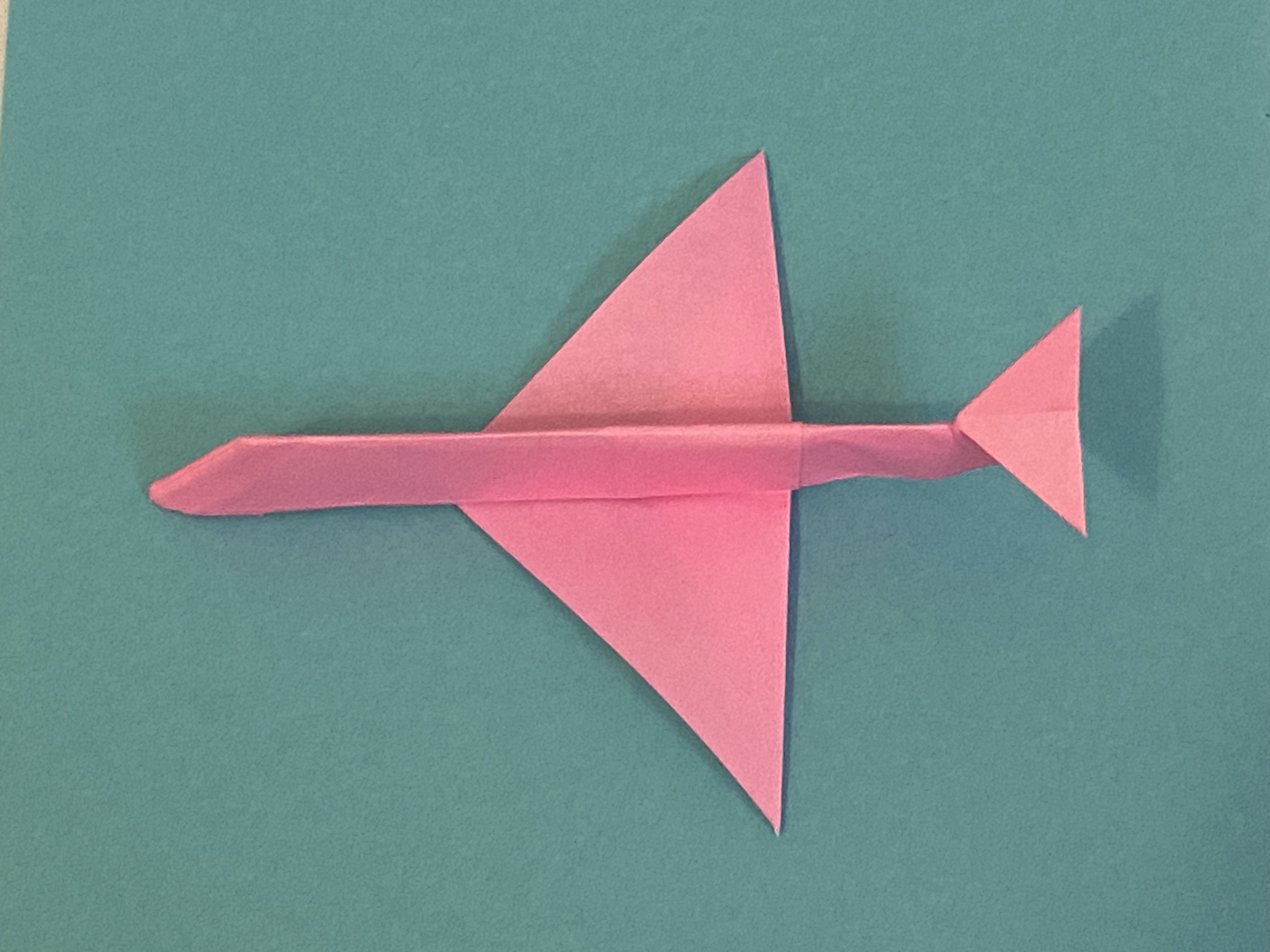 An origami airplane, designed by Ronik Bhaskar.