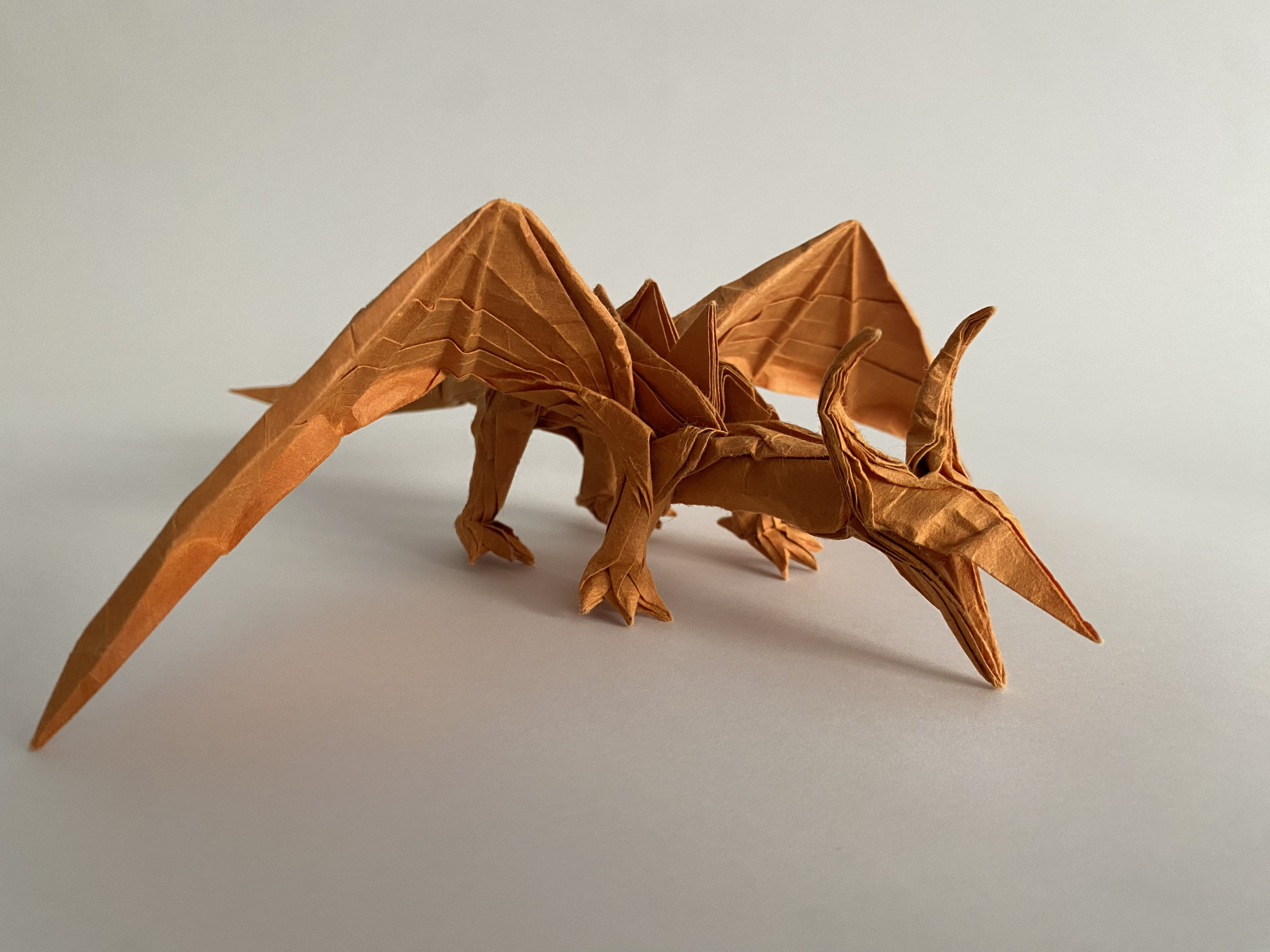 Origami Poison Dragon. Folded by Ronik Bhaskar. Designed by Reza Nagree.