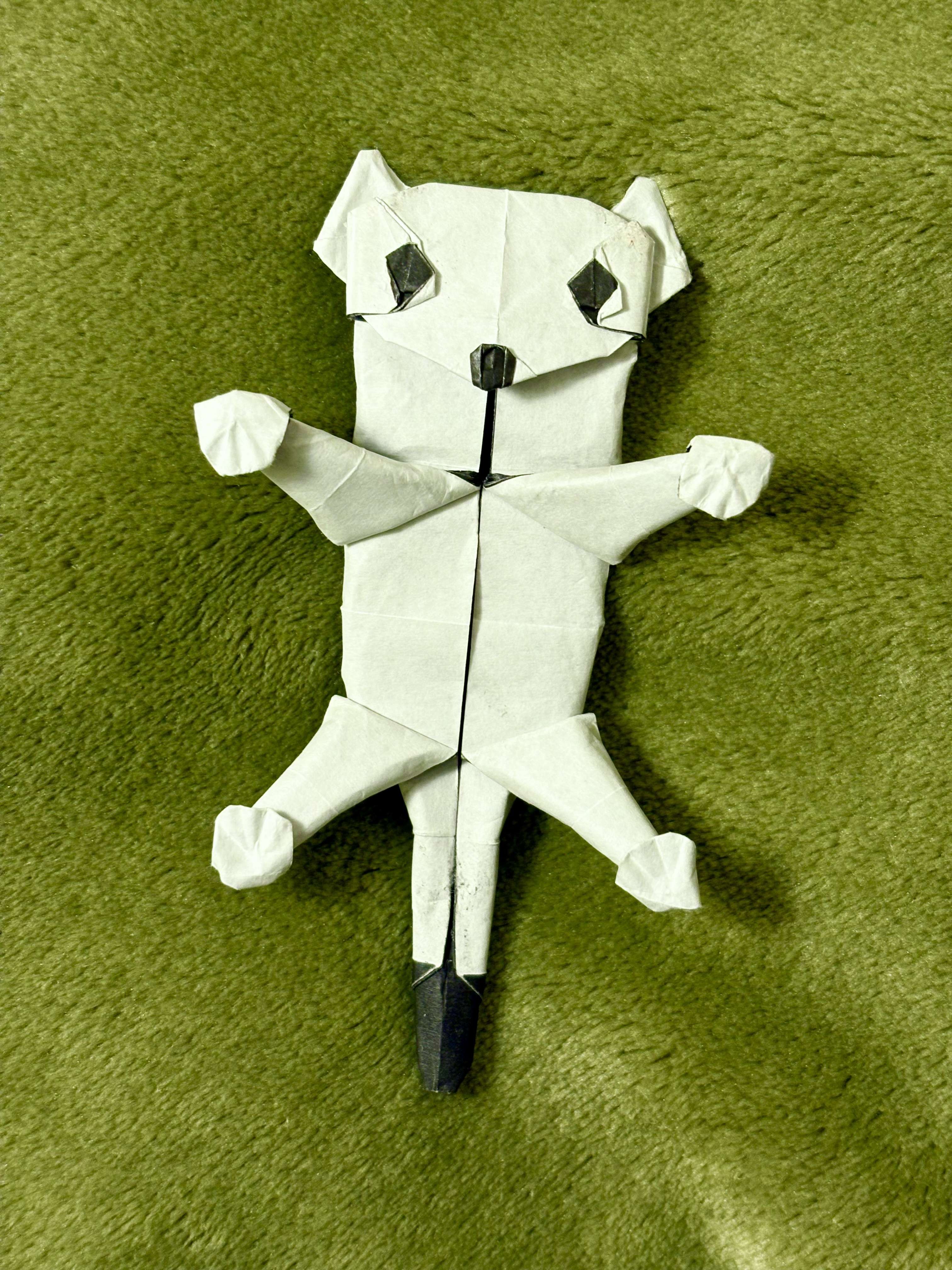 Origami ermine/stoat.