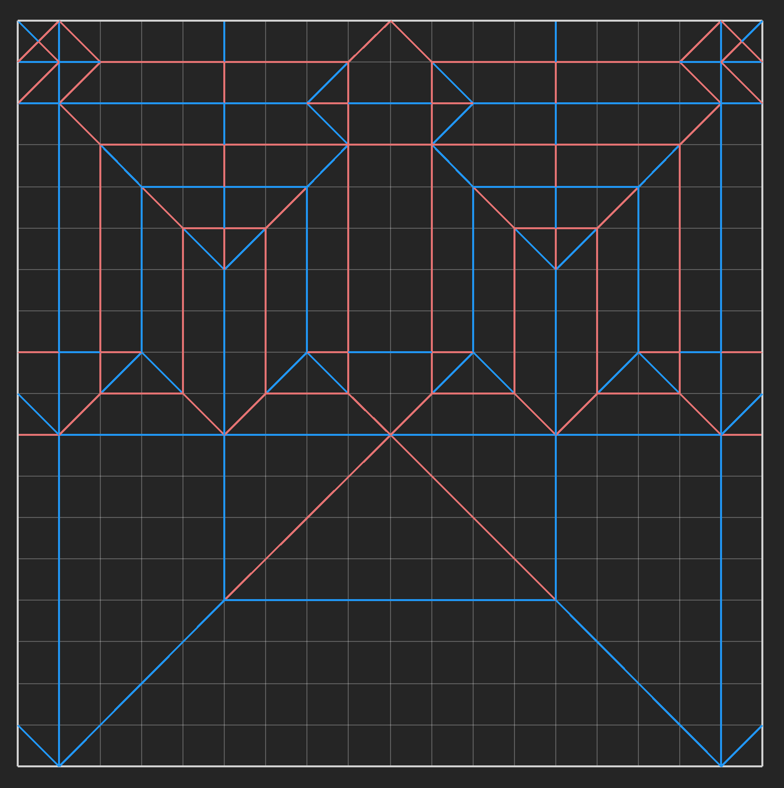 Crease pattern of origami boat and sailor.