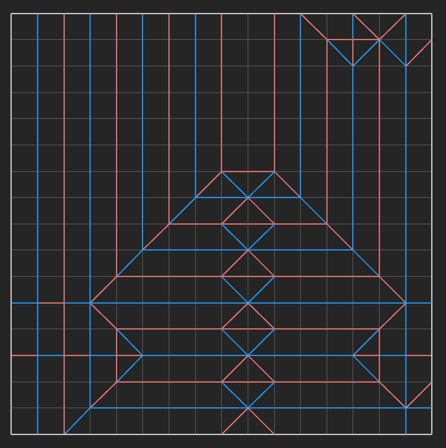 Crease pattern of origami telescope and night sky.