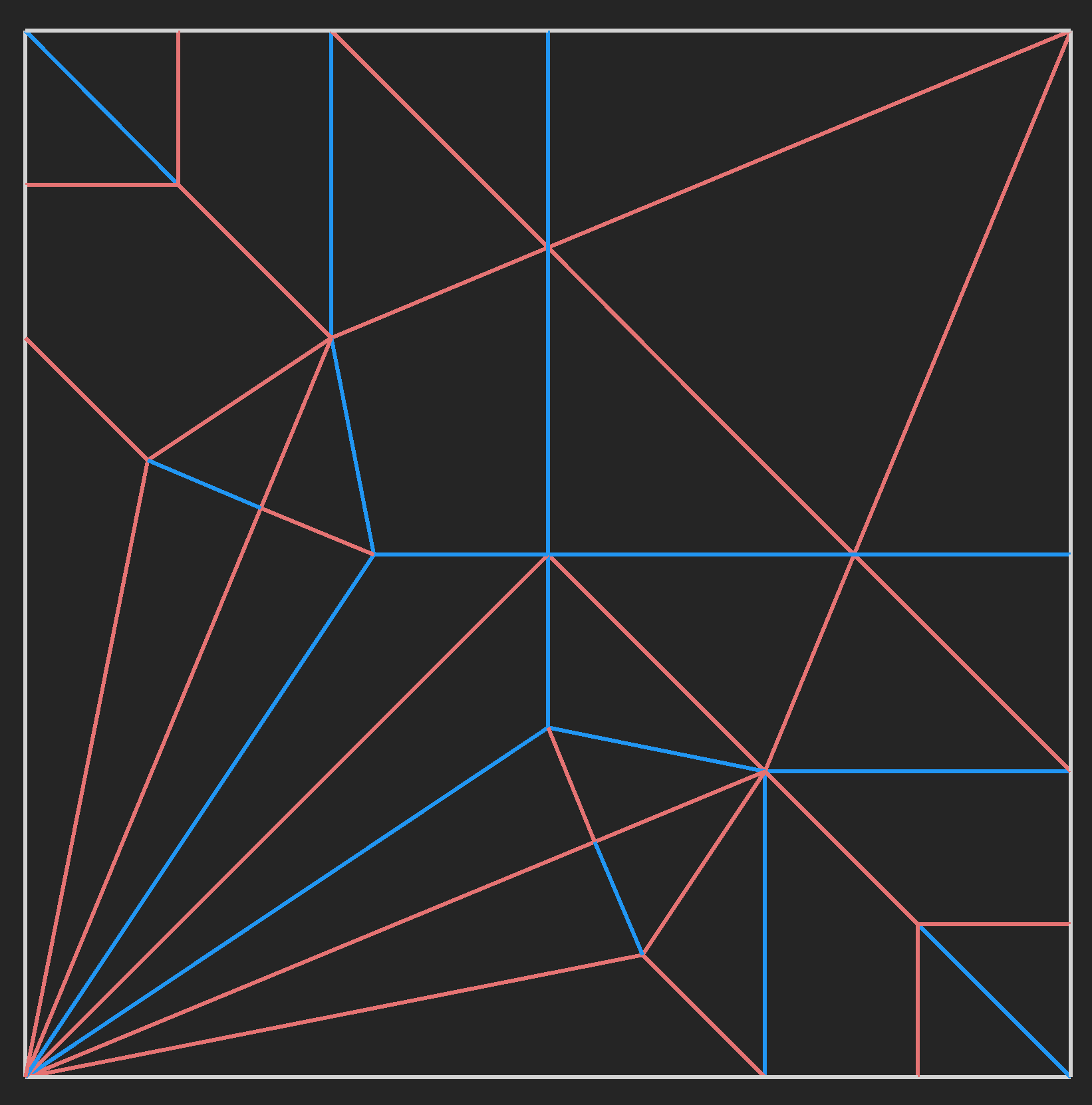 Crease pattern of origami trophy hunting.