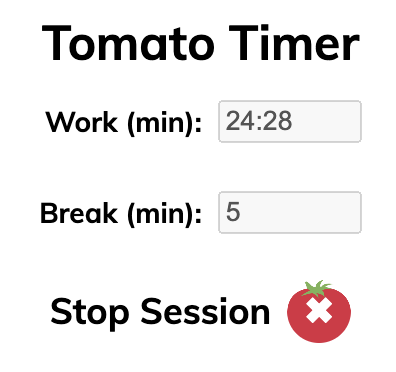 A Pomodoro Technique Chrome Extension